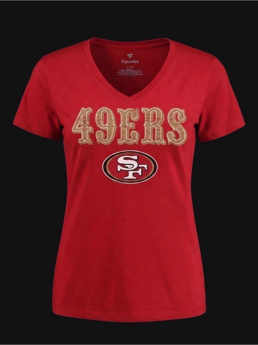 Women's Fanatics San Francisco 49ers V-Neck Graphic T-Shirt - Size M